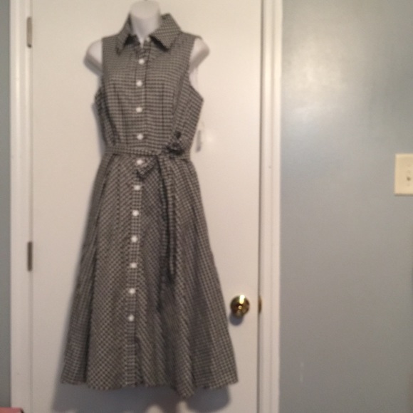 north style Dresses & Skirts - North style shirt style gingham sleeveless dress